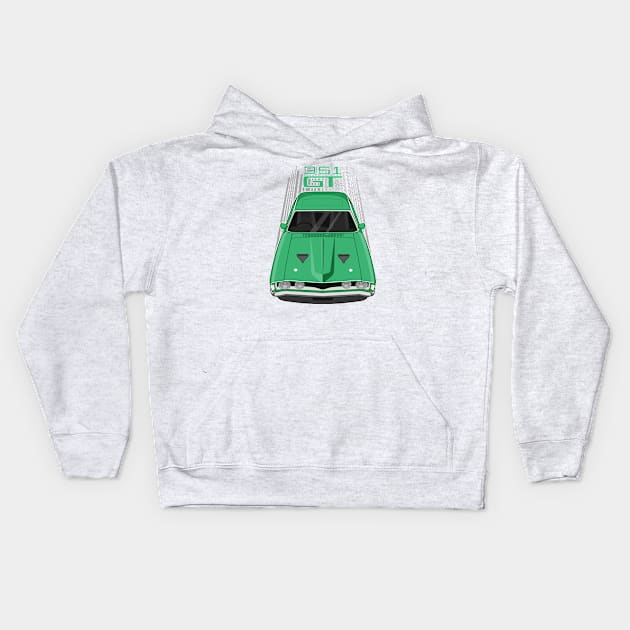 Ford Falcon XA GT 351 - Calypso Green Kids Hoodie by V8social